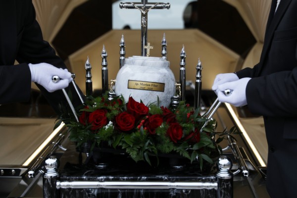 Uroczystości pogrzebowe prof. Mariana Filara (Aula UMK, 5.06.2020) [fot. Andrzej Romański]